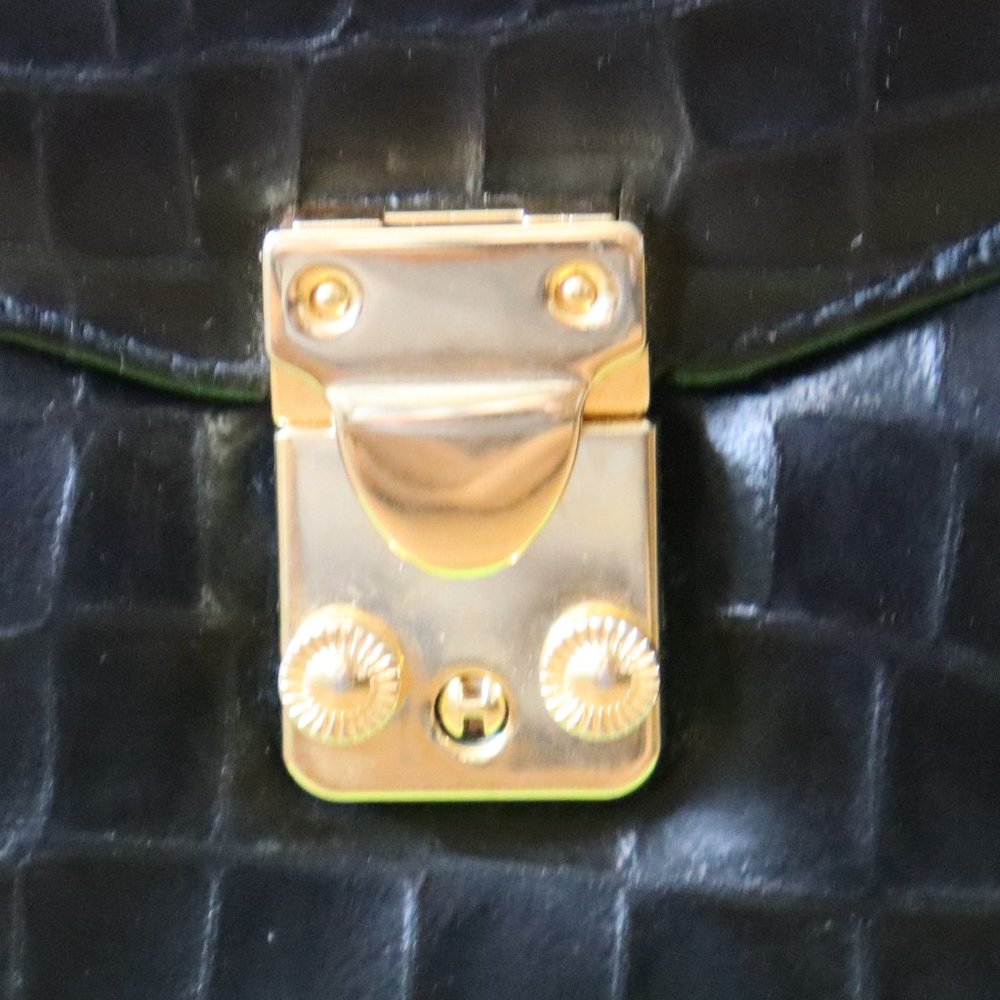 Vintage Fred Hayman BH Patent Leather Satchel With Removable Strap - Picture 9 of 16